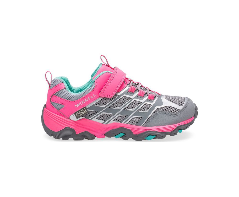 Merrell Sneakers Grey/Pink - Moab FST Low A/C Waterproof - Kids 49NPGKJZY